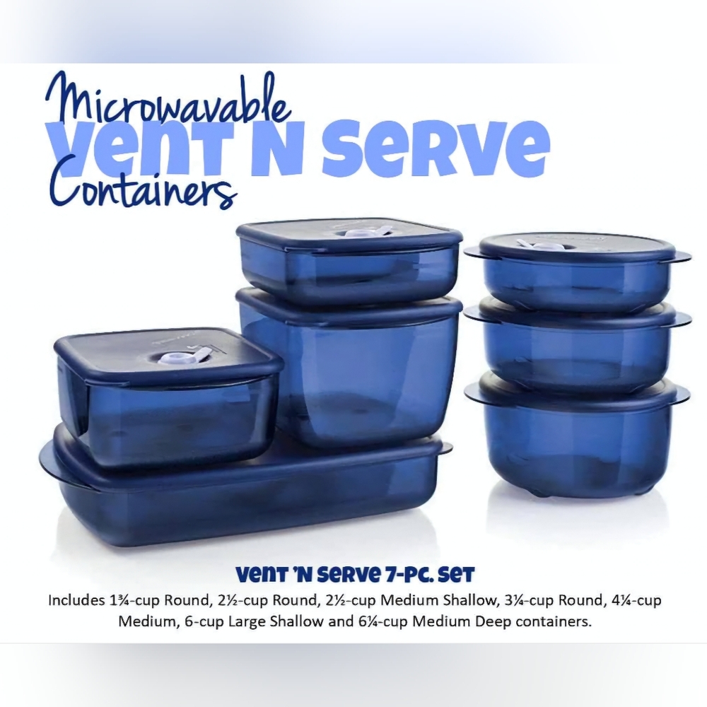 Tupperware 7pc vent n serve